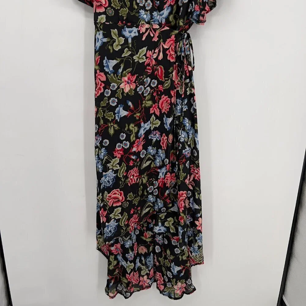 Missguided Plus Floral Wrap Over Dress Size 18 NWT - Picture 4 of 12